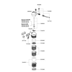 Eheim Biopower 160 / 200 / 240 akseli 7480500