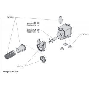 Eheim compactON kiertovesipumppujen roottorit