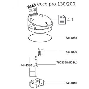 Eheim ecco pro  ja ecco suodattimien akseli ja holkit 7444390