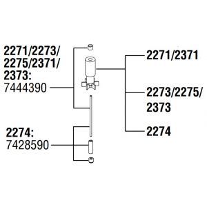 Eheim Professionel 4+ akseli + holkit 7444390